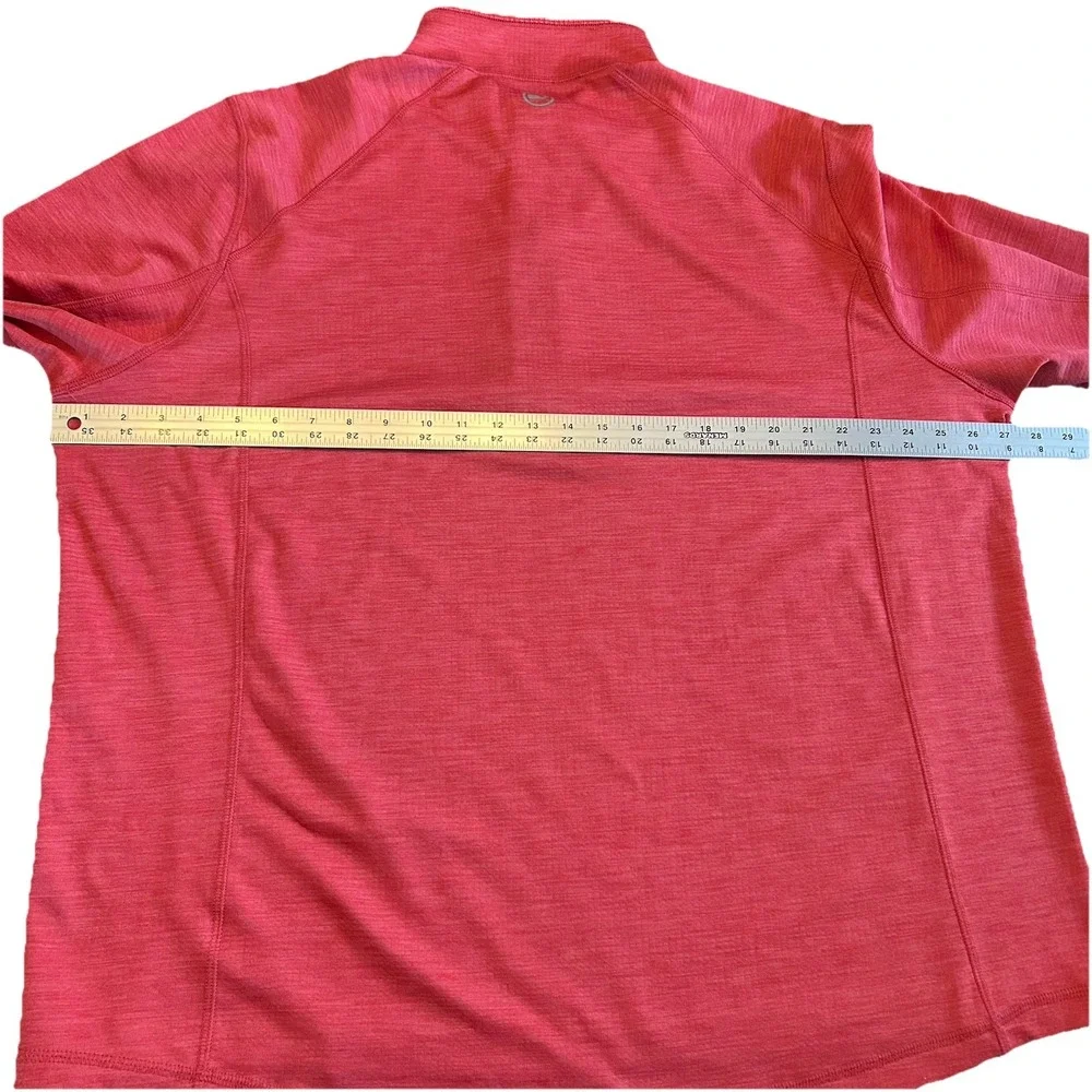 Vineyard Vines Performance Men 2XL Long Sleeve Quarter 1/4 Zip Pullover Pink Red